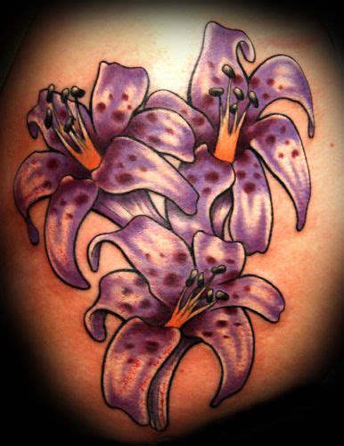 Like 3D Purple Stargazer Lily Tattoo | Tattoomagz.com › Tattoo ...