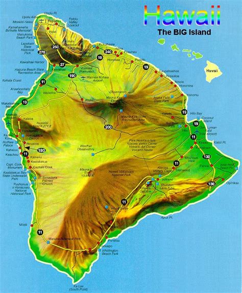 HAWAII MAP OF THE BIG ISLAND, Kona Hawaii Map, Free Big Island Maps