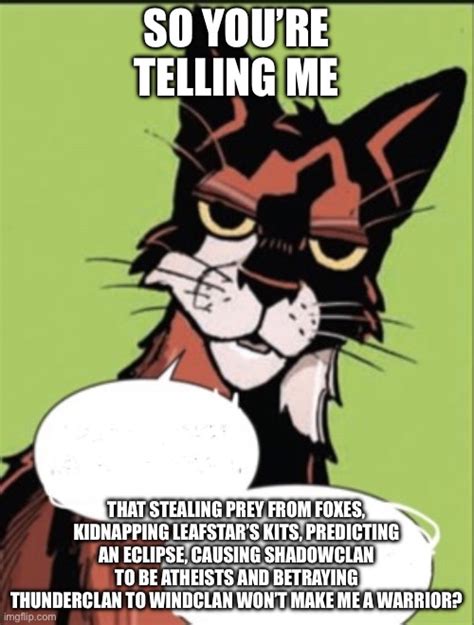 Sol be like(spoilers for SkyClan & the Stranger, Eclipse and The Forgotten Warrior) - Imgflip