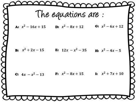 Algebra 2 Quadratic Equations Review Activity - Math Educational Resources | Ten Tors Math