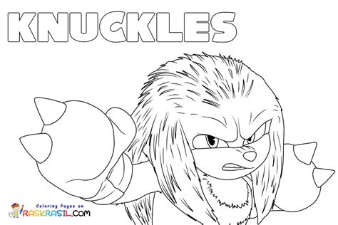 Knuckles the Echidna Coloring Pages