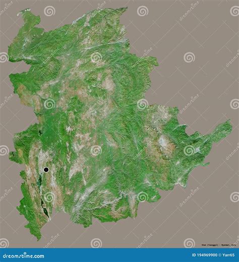 Shan, State of Myanmar, on Solid. Satellite Stock Illustration - Illustration of myanmar ...