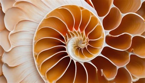 Premium AI Image | Close up nautilus shell pattern