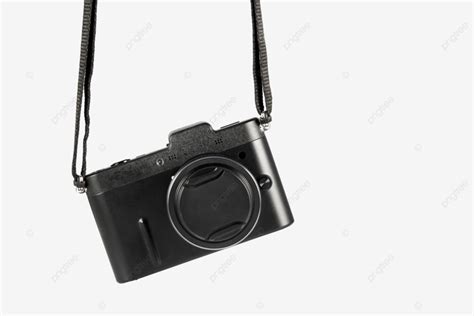 Mini Slr Black Camera Isolate Black, White, Shutter, Glass PNG Transparent Image and Clipart for ...