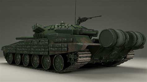 T-72 Russian tank 3D Model MAX OBJ 3DS FBX | CGTrader.com