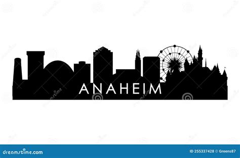 Anaheim Skyline Silhouette. Vector Illustration | CartoonDealer.com ...