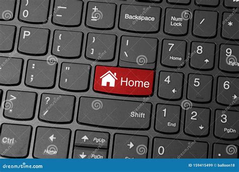 Home button on keyboard stock image. Image of keys, button - 159415499