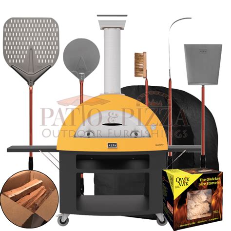 ALFA Allegro Oven Bundle - Cover, Pizza Tool Kit & Starter Wood - Patio ...