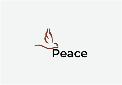 Peace Abstract bird mascot emblem logo design 17062657 Vector Art at ...