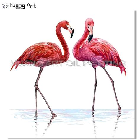 Professional Artist Reproduction High Quality Red Flamingo Oil Painting ...