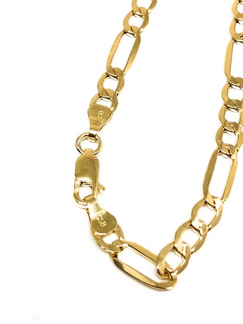 14k Solid Gold Figaro Chain 24-26 inches 4-4.5mm – Fran & Co. Jewelry