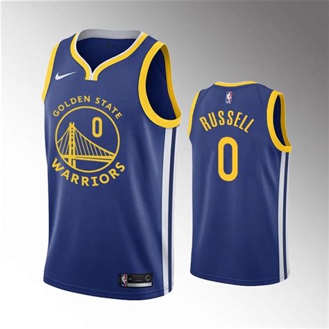 Warriors 0 D'angelo Russell Blue 2020 New Nike Swingman Jersey