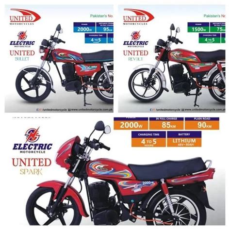 United Launched 3 New Electric Bikes in Pakistan