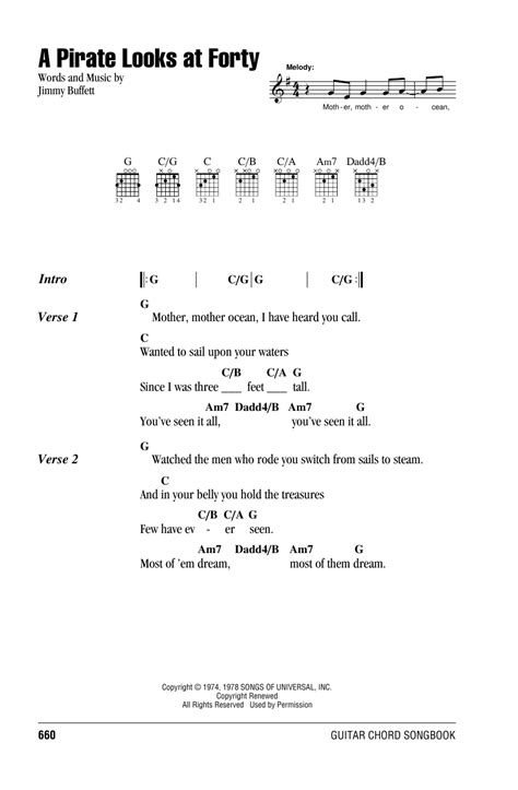 A Pirate Looks At Forty by Jimmy Buffett - Guitar Chords/Lyrics - Guitar Instructor