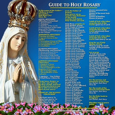 Litany Of The Blessed Virgin Mary Printable