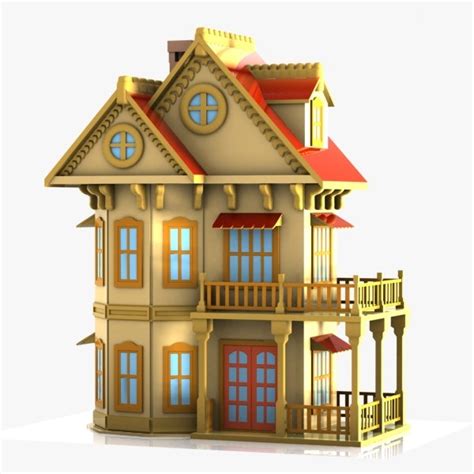 3d cartoon house toon