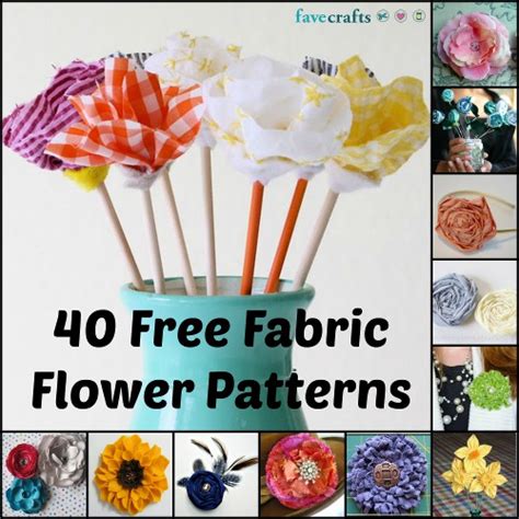 40 Free Fabric Flower Patterns - FaveCrafts