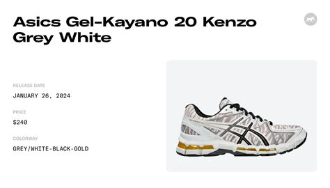 Asics Gel-Kayano 20 Kenzo Grey White - 1201B032-020