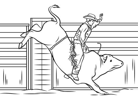 Rodeo Cowboy coloring page - Download, Print or Color Online for Free