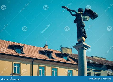 Uzupis Angel, Statue of an Angel Blowing a Trumpet in the Main Square, Symbol Quarter of an ...