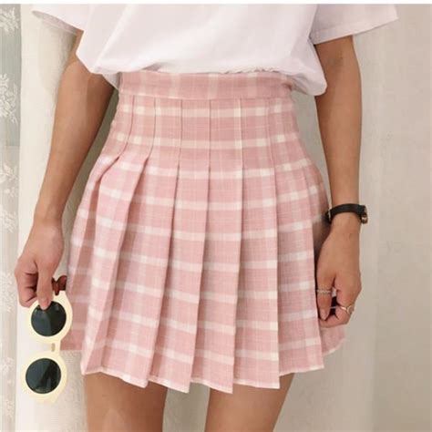 PINK PLAID SKIRT | Pink plaid skirt, High waisted skirt, Skirt outfits modest