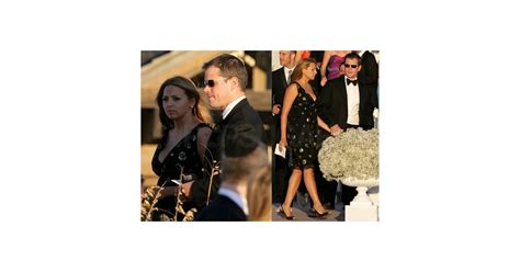 Photos of Matt Damon and Luciana Barroso at a Wedding | POPSUGAR Celebrity