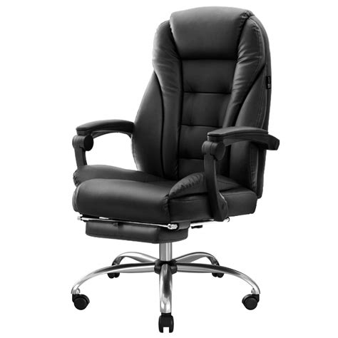 Buy Hbada Ergonomic Executive Office Chair with Footrest, PU Leather Swivel Desk Chair, Recline ...