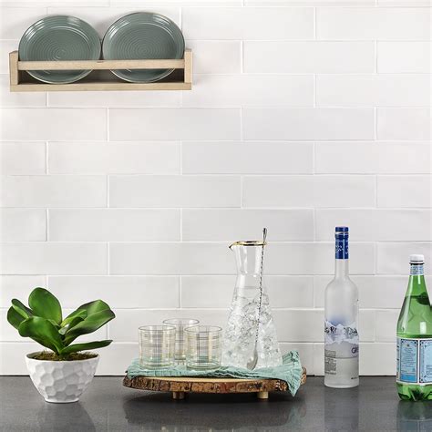 Bayou White 3x12 Matte Ceramic Subway Wall Tile | Ceramic subway tile, Ceramic wall tiles, Wall ...