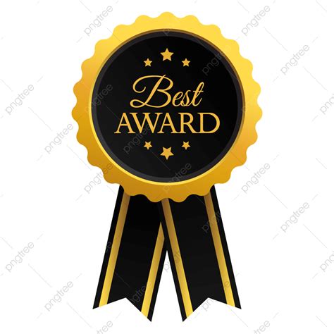 Gold Black Best Award Medal Design With Blackgold Ribbon, Best Award ...