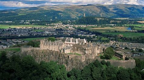 Photographs and map of the historic Stirling Castle in Central Scotland