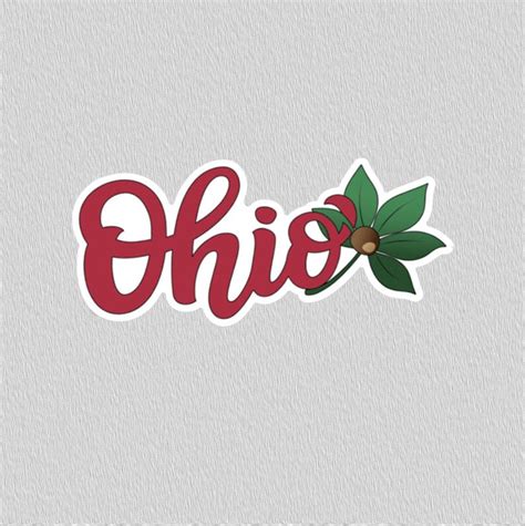 Script Ohio Buckeye Leaf Sticker – Celebrate Local, Shop The Best of Ohio