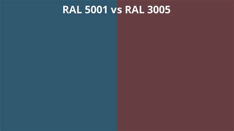 RAL 5001 vs 3005 | RAL colour chart UK