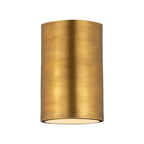 Harley 5 in. 1-Light Rubbed Brass Flush Mount 2302F1-RB - The Home Depot