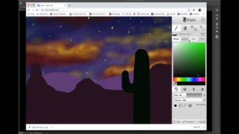 Digital Painting For Kids at Home: Desert Landscape with Kleki - YouTube