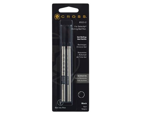 Cross 8523-2 Selectip Gel Rolling Ball Pen Refill 2pk - Black | Catch.com.au