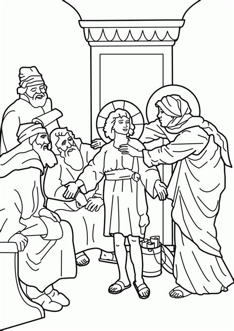 Boy Jesus In The Temple Coloring Page - Coloring Home