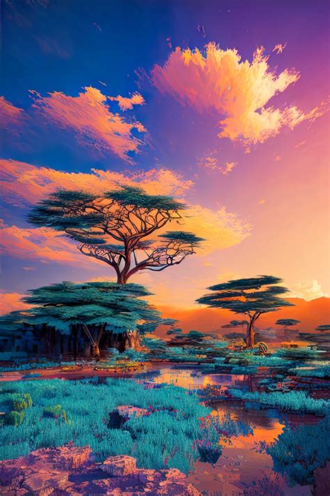 Sunrise Painting the African Landscape Poster | Zazzle | Diy canvas art ...