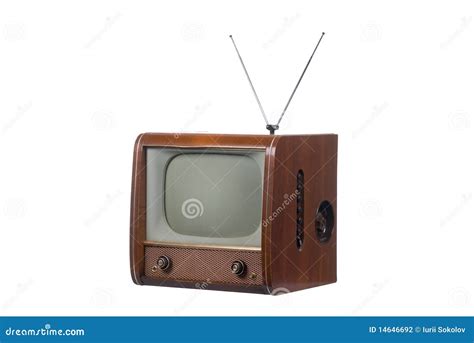 Vintage TV With Antenna Stock Photography - Image: 14646692