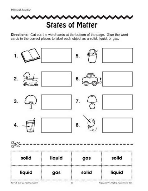 States Of Matter Grade 3 Worksheets