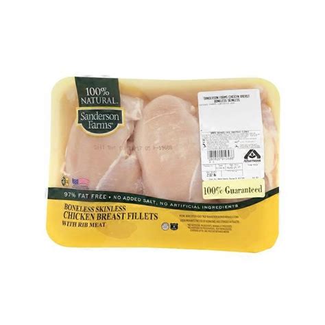 Sanderson Farms Boneless Skinless Chicken Breast (1 lb) - Instacart