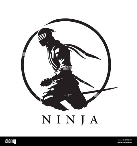 Ninja mascot logo vector template, Creative Ninja logo design concepts. Vector illustration ...
