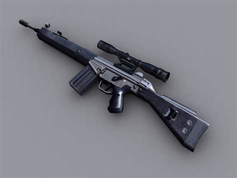 g3 assault rifle 3d model