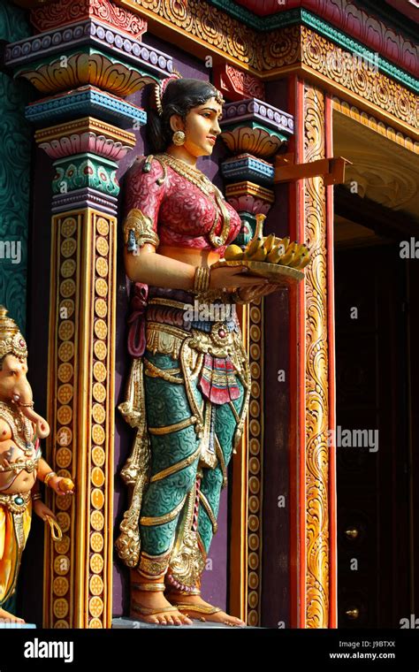 Sculpture, architecture and symbols of Hinduism and Buddhism, Singapore, Southeast Asia Stock ...