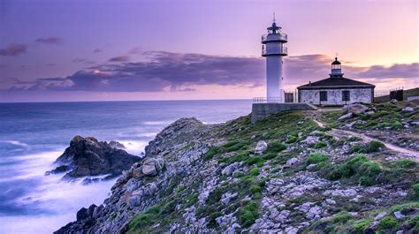 Download Ocean Spain Coast Man Made Lighthouse HD Wallpaper