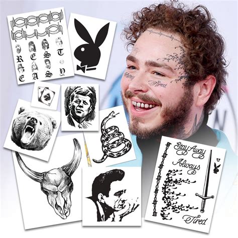 Post Malone Temporary Tattoos | Post malone, Tattoo skin, Temporary ...