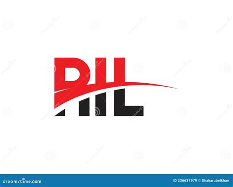 RIL Letter Initial Logo Design Vector Illustration Stock Illustration ...