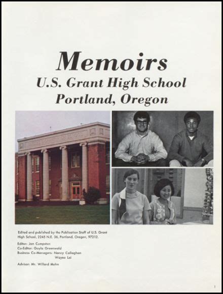 Explore 1970 Grant High School Yearbook, Portland OR - Classmates