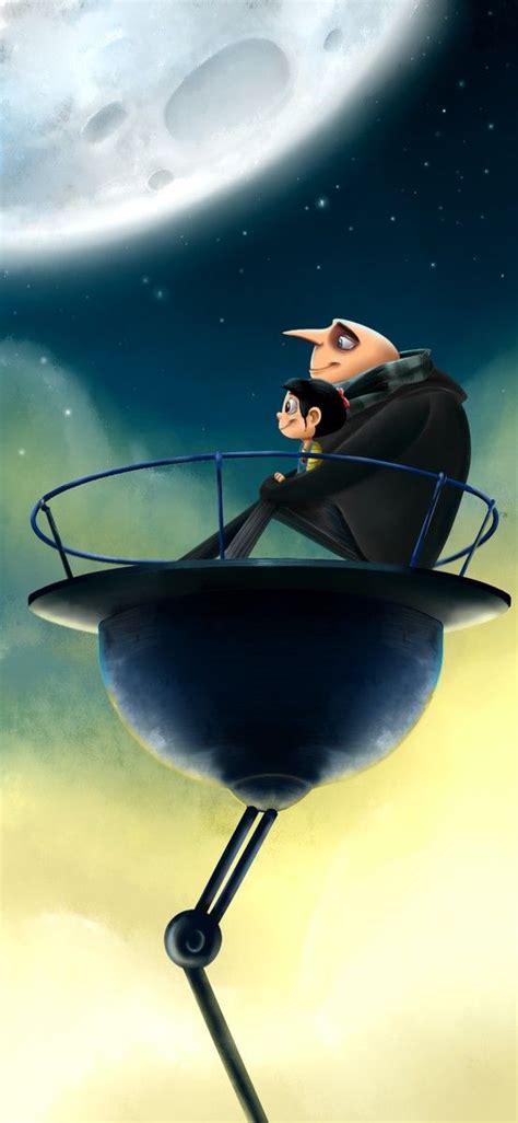 Agnes and Gru watch the moon set. Art by ELIXIRMY of Deviantart | Minions, Despicable me ...