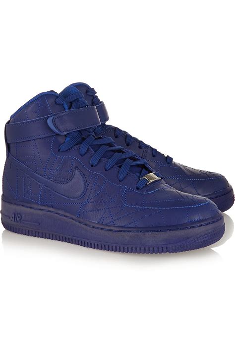 Lyst - Nike Air Force 1 Paris Leather High-Top Sneakers in Blue