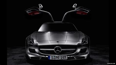 2010 Mercedes-Benz SLS AMG Gullwing - Doors Open - Front Angle | Caricos